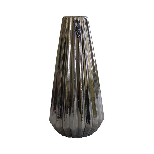 Stříbrná váza Shine, 25 cm