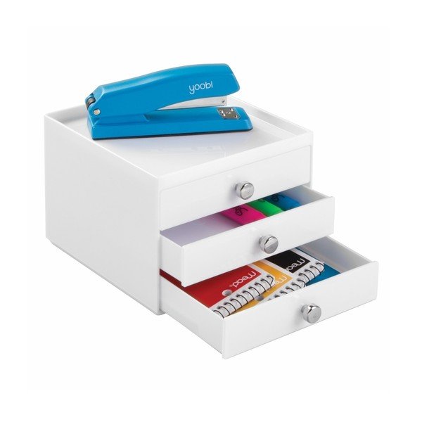 Bílý organizér se 3 zásuvkami InterDesign Desk-image-4