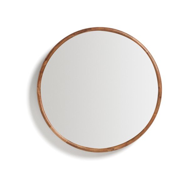 Nástěnné zrcadlo s dřevěným rámem ø 49,5 cm Berale – Kave Home-image-2