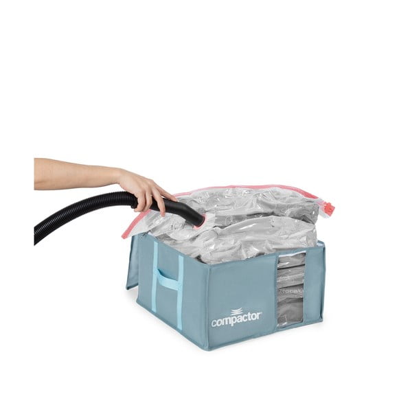 Vakuový plastový úložný box na oblečení 42x40x25 cm Blue Edition – Compactor-image-2