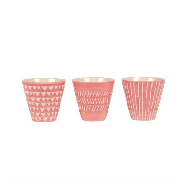 Sada 3 květináčů Sass & Belle Pink Mini Planters
