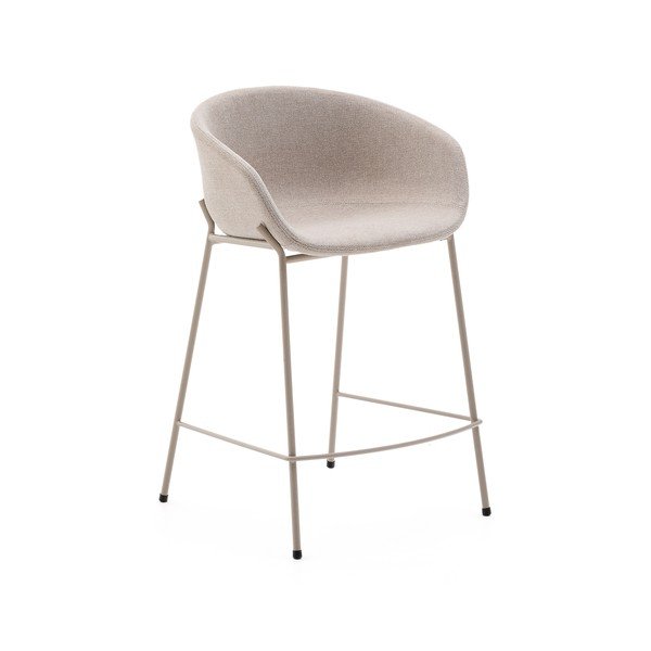Béžová barová židle (výška sedáku 65 cm) Yvette – Kave Home