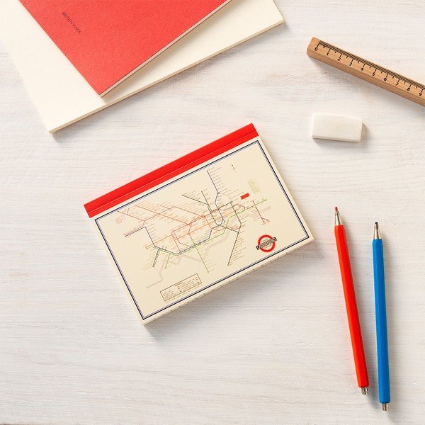 Zápisník 60 str. formát A6 Heritage Tube Map – Rex London-image-1