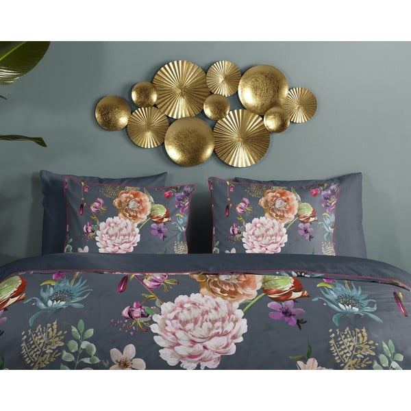 Antracitové povlečení na dvoulůžko/prodloužené z bavlněného saténu 240x220 cm Parma – Descanso-image-2