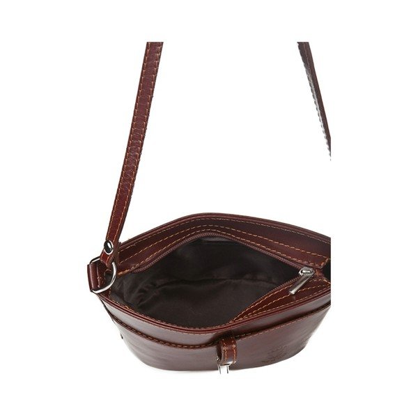 Hnědá kožená kabelka Markese Cruha-image-2