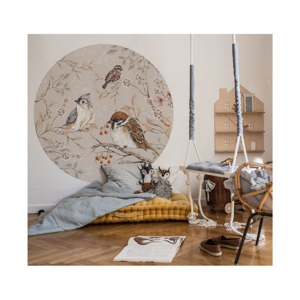Nástěnná dětská samolepka Dekornik Birds in a Circle, ø 150 cm-image-1