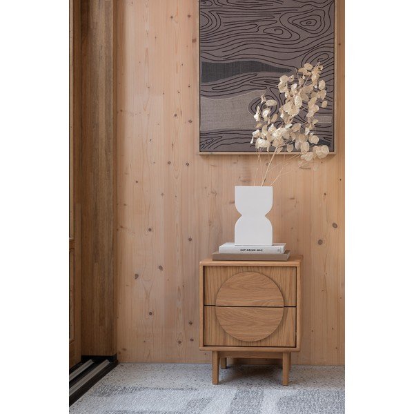Noční stolek v dekoru dubu v přírodní barvě Groove – Zuiver-image-1