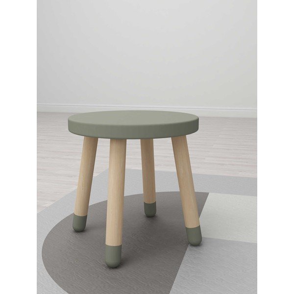 Světle zelená dětská stolička Flexa Dots, ø 30 cm-image-1