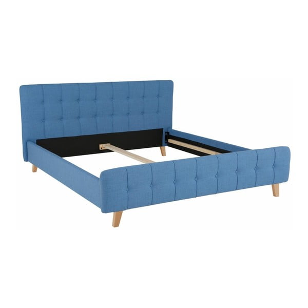 Modrá dvoulůžková postel Støraa Limbo, 180 x 200 cm
