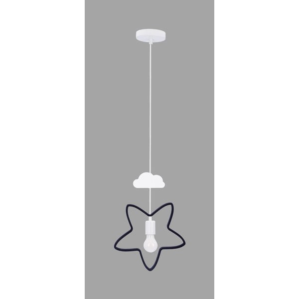 Černo-bílé dětské svítidlo s kovovým stínidlem Single – Candellux Lighting-image-1