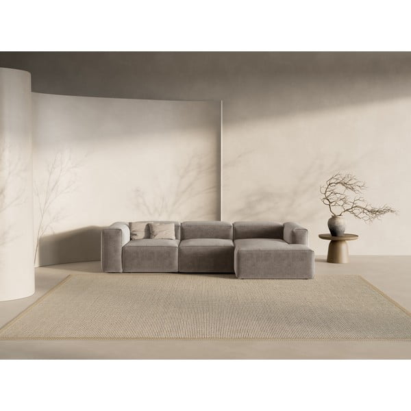 Hnědá rohová pohovka (pravý roh/s lenoškou) Bergamo – Cosmopolitan Design-image-1