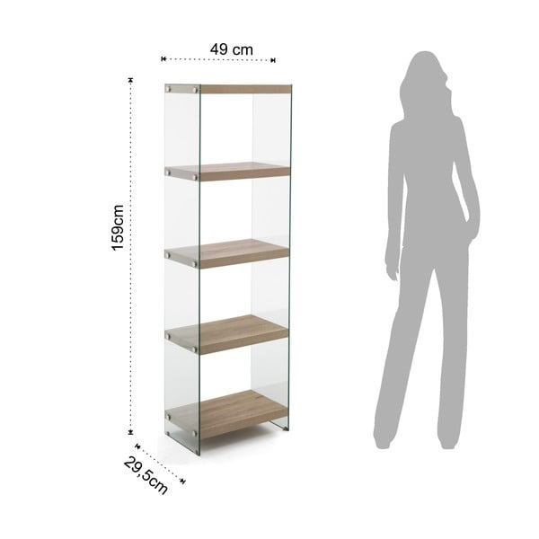 Knihovna v dekoru dubu 49x159 cm Nancy - Tomasucci-image-3