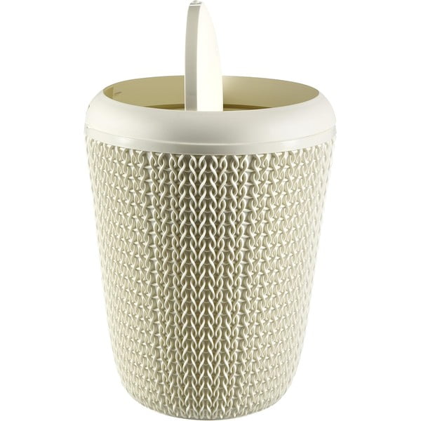 Bílý odpadkový koš do koupelny Curver Knit, 7 l-image-3