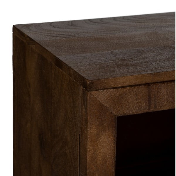 Hnědá vitrína z mangového dřeva 180x87x35 cm Ravi – Ixia-image-3