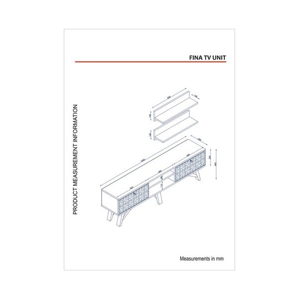 TV komoda v dekoru ořechového dřeva Fina-image-2