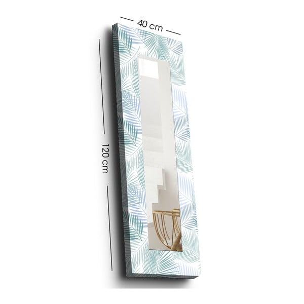 Nástěnné zrcadlo s dřevěným rámem 40x120 cm – Wallity-image-4