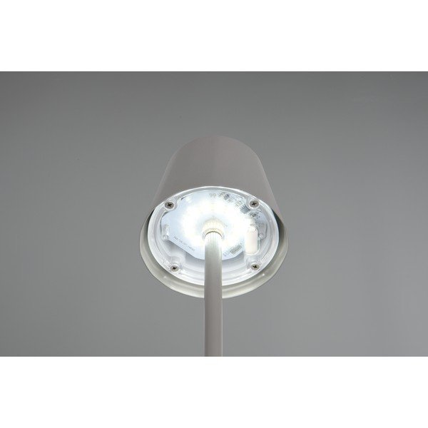 Šedá LED stolní lampa s kovovým stínidlem (výška 21 cm) Diaz – Reality-image-3