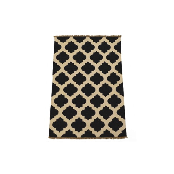 Ručně tkaný koberec Black and White, 120x180 cm