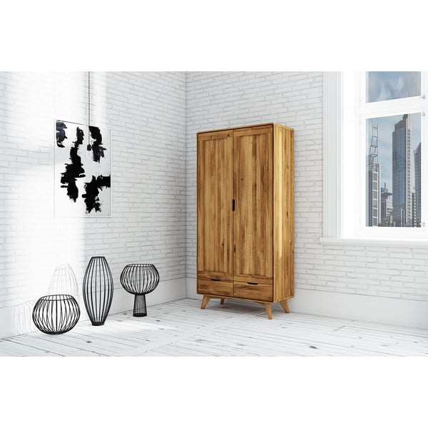 Šatní skříň z dubového dřeva 90x180 cm Greg - The Beds-image-3