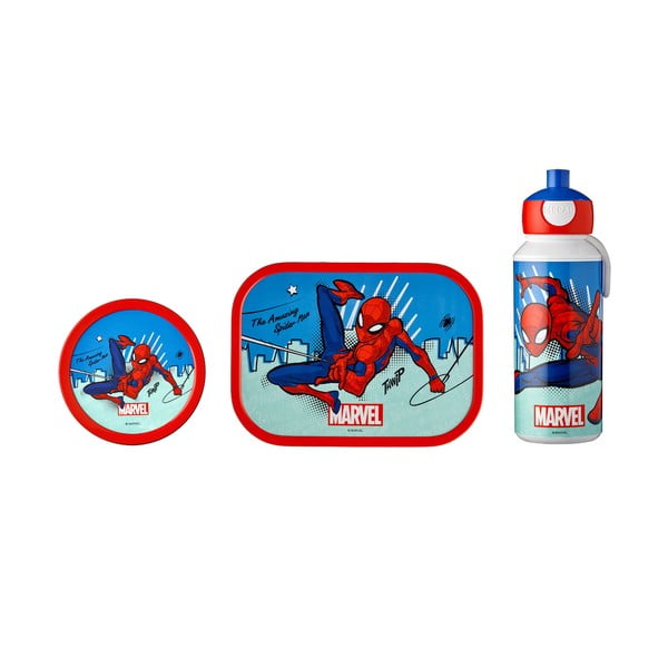 2 ks dětského svačinového boxu s lahví Spiderman – Mepal