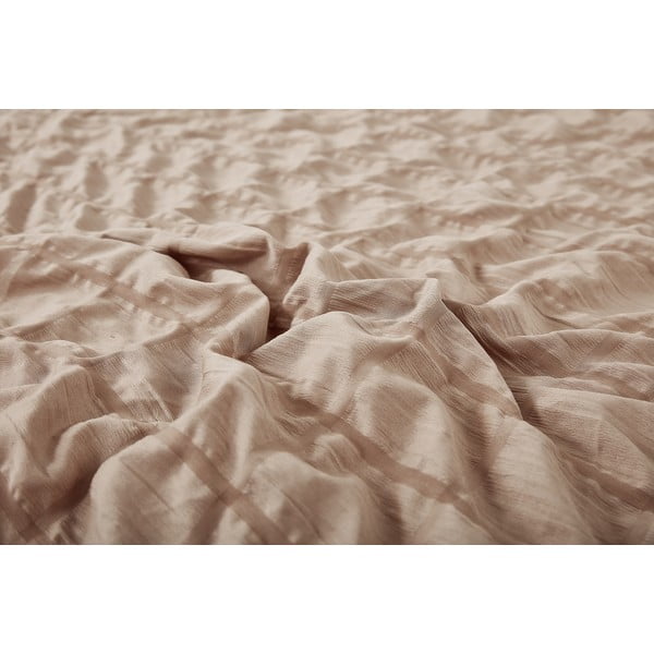 Hnědé krepové povlečení na jednolůžko 140x200 cm Naomi – My House-image-3