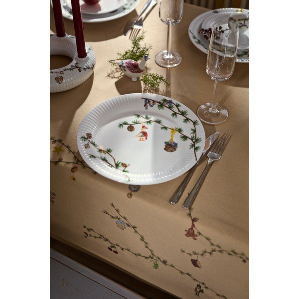 Bílý porcelánový talíř s vánočním motivem ø 27 cm Hammershøi Christmas – Kähler Design-image-1