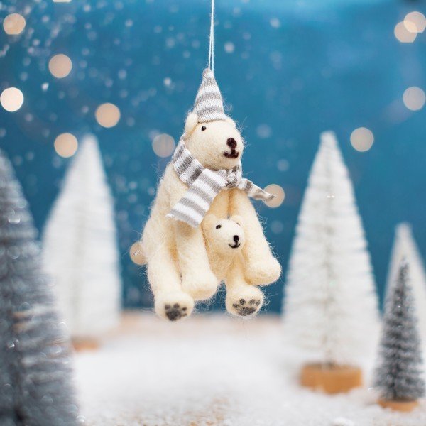 Vánoční figurka Polar Bear – Sass & Belle-image-1