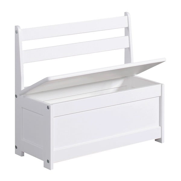 Bílá dětská lavice z masivního borovicového dřeva Pinio Baby-image-1