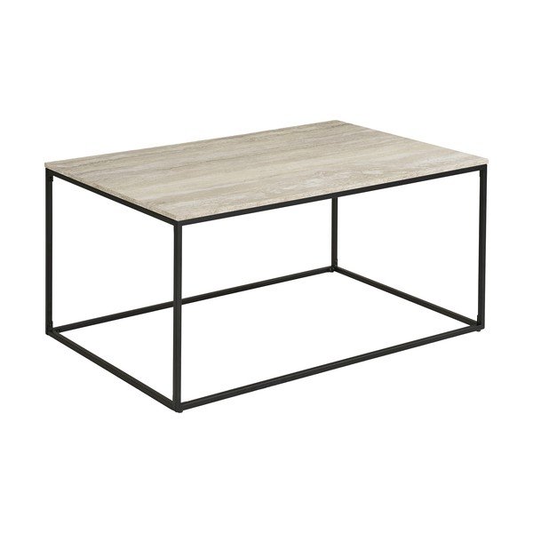 Černý/béžový konferenční stolek v dekoru kamene 60x90 cm Vita – House Nordic