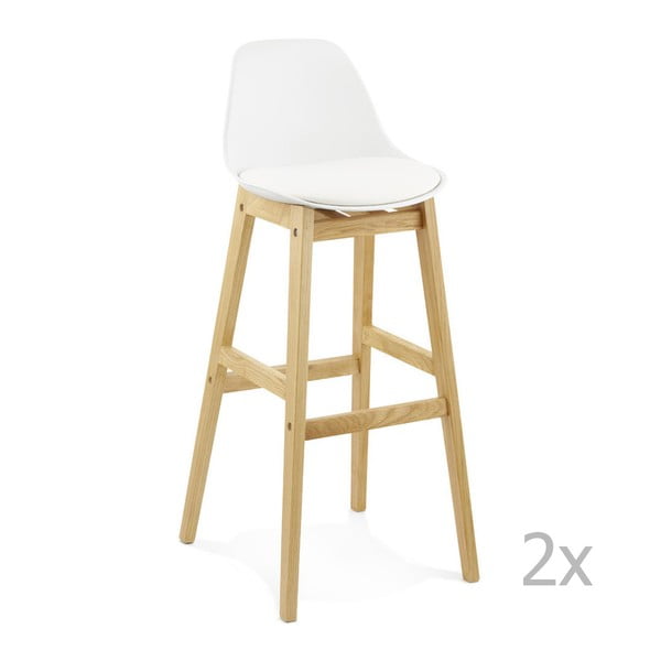 Sada 2 bílých barových židlí Kokoon Design Elody