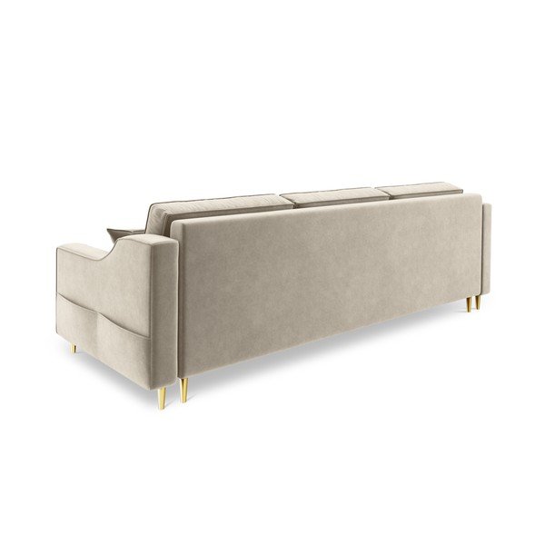 Béžová třímístná rozkládací pohovka Mazzini Sofas Marigold-image-4
