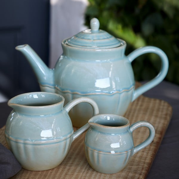 Modro-yrkysová konvice na čaj z kameniny 1,35 l Alentejo – Costa Nova-image-2