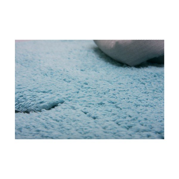 Dětský modrý ručně vyrobený koberec Nattiot Little Teddy, 80 x 100 cm-image-1