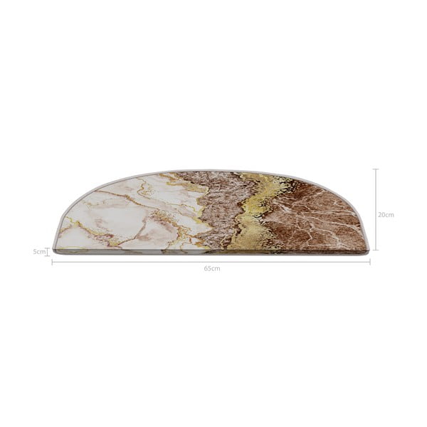 Nášlapy na schody ve světle hnědo-krémové barvě v sadě 16 ks 20x65 cm Golden Marble – Vitaus-image-4