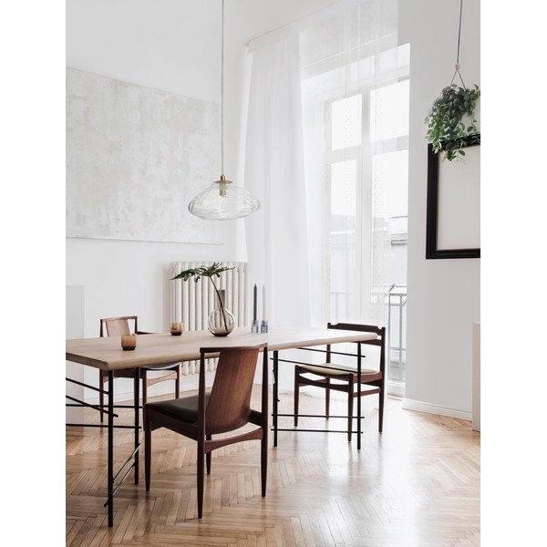 Skleněné závěsné svítidlo v mosazné barvě ø 26 cm King – Nova Luce-image-1