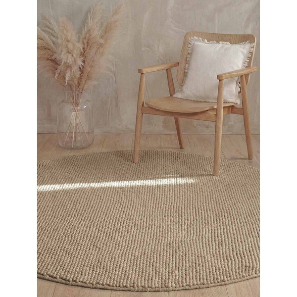 Ručně tkaný vlněný kulatý koberec v přírodní barvě ø 200 cm Richmond Diana – Ted Baker-image-2