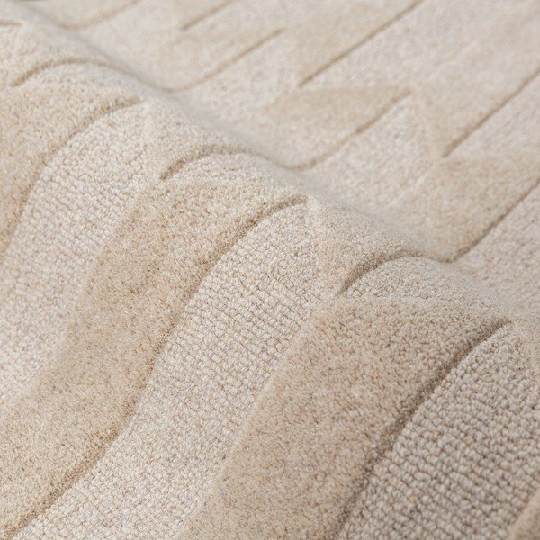 Zelený/v přírodní barvě ručně tkaný vlněný běhoun 60x230 cm Apex Border Wool – Flair Rugs-image-4
