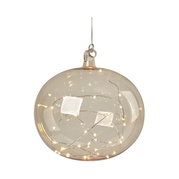 Oranžová závěsná vánoční světelná dekorace ø 18 cm Lina – Markslöjd