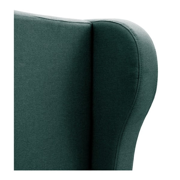 Petrolejově zelená postel s černými nohami Vivonita Windsor, 160 x 200 cm-image-3