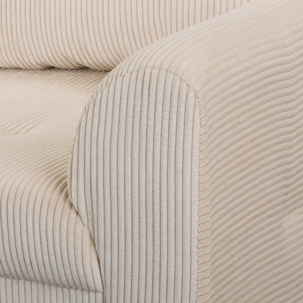 Krémová manšestrová rohová pohovka (levý roh) Ariella – Ropez-image-1