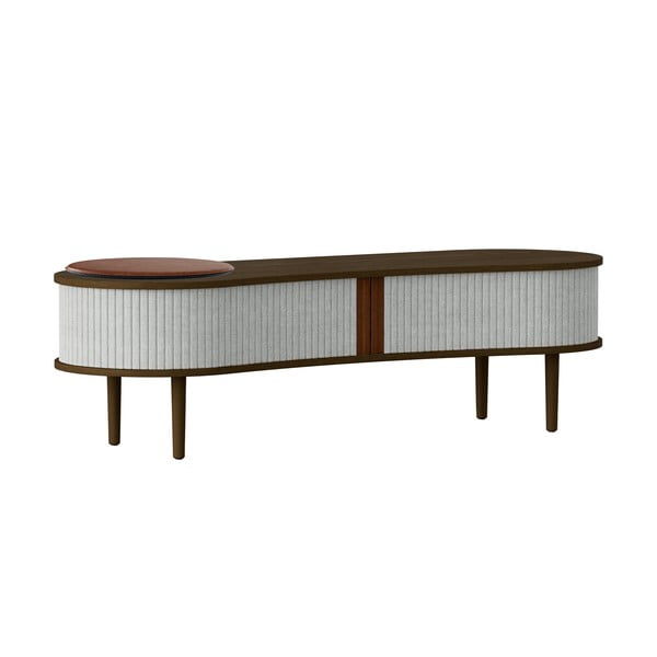 Šedo-hnědý TV stolek v dekoru dubu 140x40 cm Audacious – UMAGE-image-4