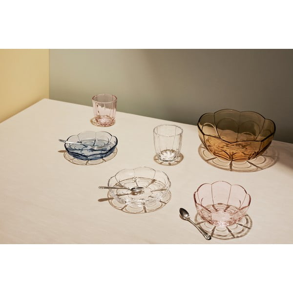 Světle modré dezertní  skleněné talíře v sadě 2 ks ø 16 cm Lily – Holmegaard-image-2