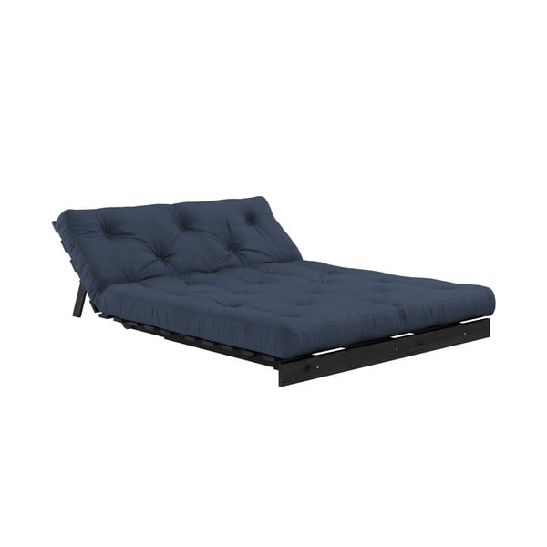 Tmavě modrá rozkládací pohovka 140 cm Roots Black Night – Karup Design-image-4