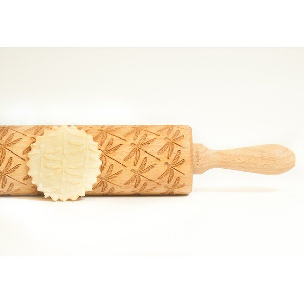 Dřevěný embosovaný váleček Dragonfly – Valek-image-1