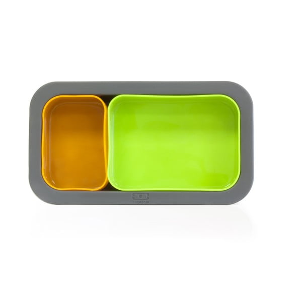 Silikonová krabička na svačinu Monbento Green/Orange
