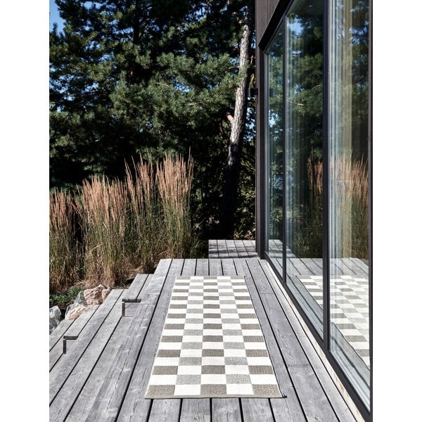 Béžovo-krémový vnitřní a venkovní běhoun 70x300 cm Pix Dark Linen – Pappelina-image-4