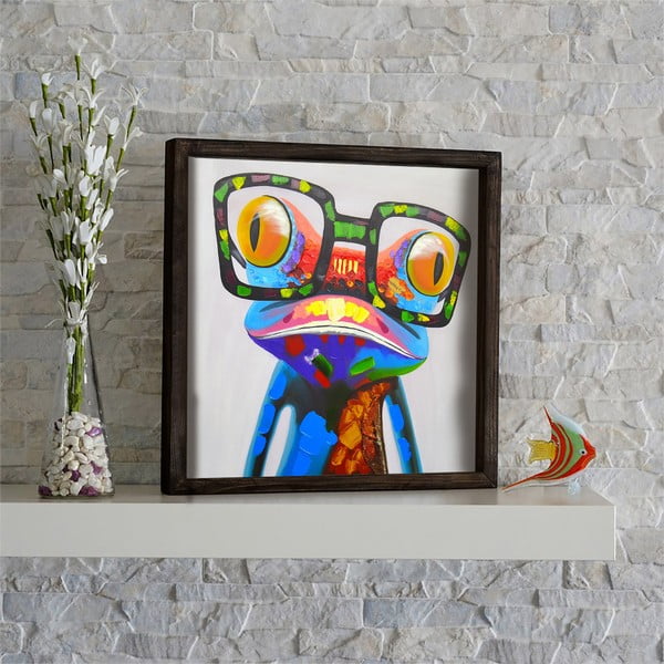 Dekorativní zarámovaný obraz Frog, 34 x 34 cm-image-1