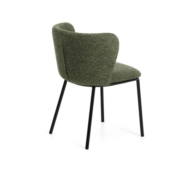 Zelené čalouněné jídelní křeslo Ciselia – Kave Home-image-4