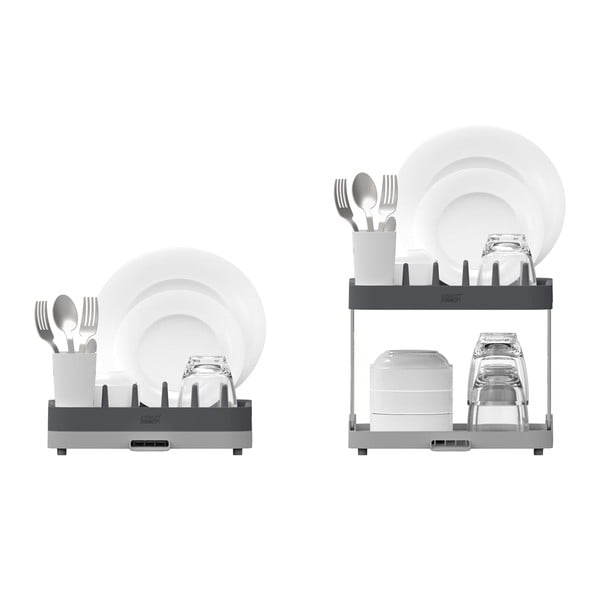 Šedý dvoupatrový odkapávač Duo – Joseph Joseph-image-2