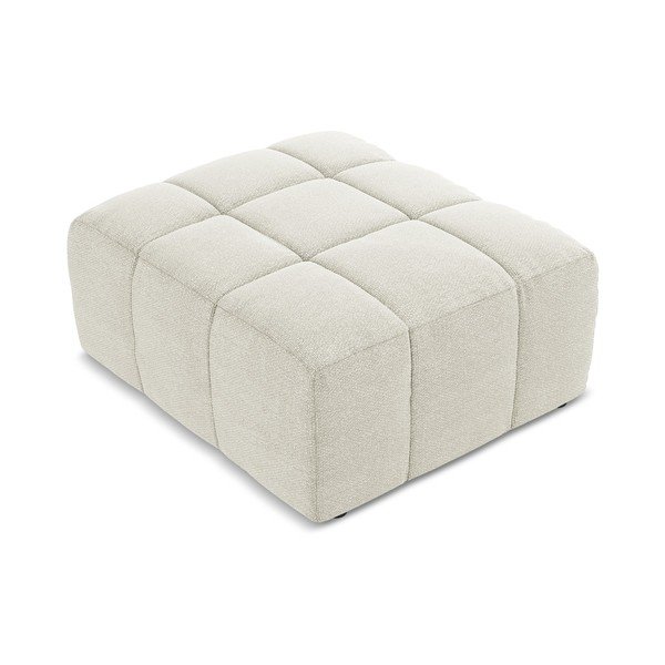 Béžová podnožka z textilie bouclé Aloha – Makamii-image-2